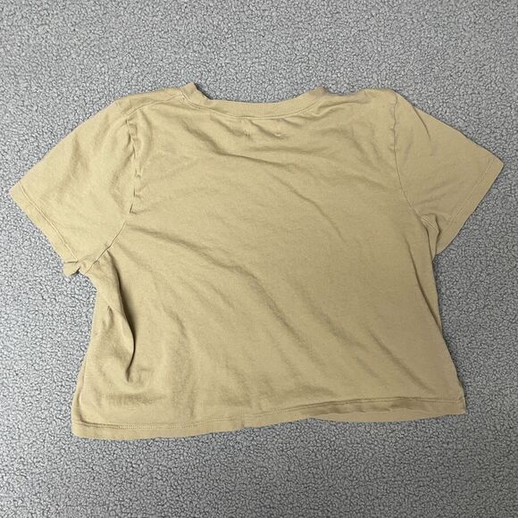 MADEWELL T-Shirt cropped Women's M Army Khaki Short Sleeve,‎ Stretchy Cotton - Picture 6 of 7